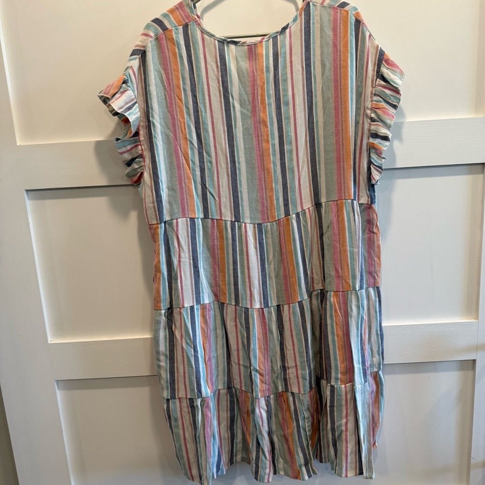 SHEIN Multicolor Striped V-Neck Top - Picture 7 of 7